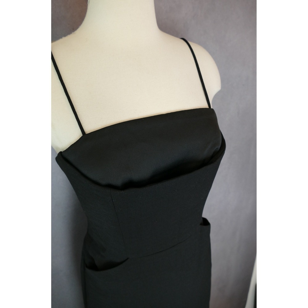 NWT‎ C/MEO Collective Black MIDI Dress Sleeveless Cocktail Party Side Slit M - Picture 12 of 16